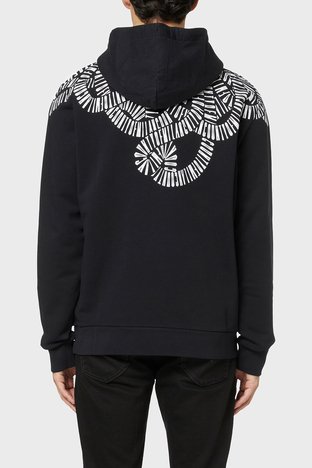 Marcelo Burlon - Marcelo Burlon Pamuklu Relaxed Fit Kapüşonlu Erkek Sweat CMBB007F22FLE0041001 SİYAH (1)