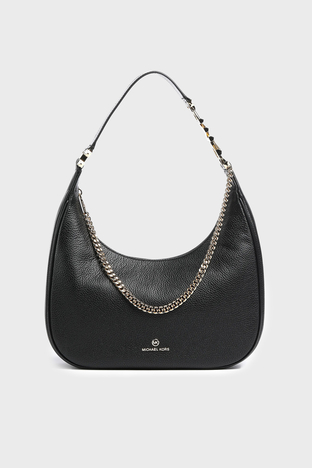 Michael Kors - Michael Kors Piper Fermuarlı Zincir Detaylı Hakiki Deri Omuz 30S3GP1H3L001 Bayan Çanta 30S3GP1H3L 001 SİYAH