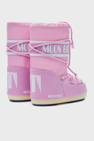 Moon Boot - Moon Boot Logolu Bağcıklı Suya Dayanıklı Bayan Kar Botu 80D1400440 J001 PEMBE (1)