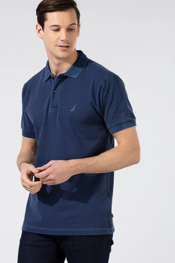 Nautica %100 Pamuklu Polo Yaka Classic Fit T Shirt Erkek Polo Yaka T Shirt K35111T 4NV LACİVERT