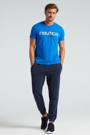 Nautica - Nautica Baskılı % 100 Pamuk Standart Fit Bisiklet Yaka Erkek T Shirt V35527T 4SJ SAKS (1)