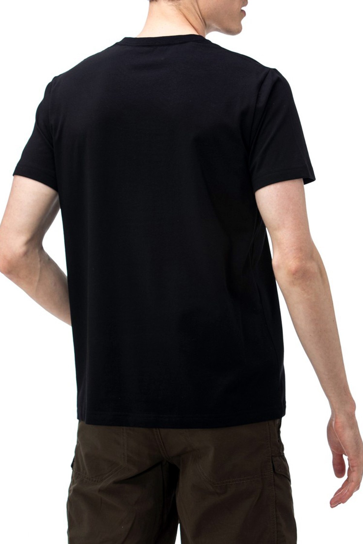Nautica V Yaka Pamuklu Erkek T Shirt V01001T 0TB SİYAH