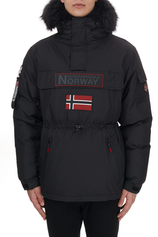 Norway Geographical - Norway Geographical Kapüşonlu Soğuğa Dayanıklı Outdoor Erkek Parka BRUNO N SİYAH (1)