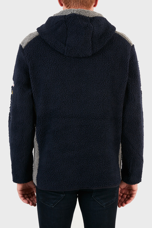 Norway Geographical - Norway Geographical Kapüşonlu Yarım Fermuarlı Outdoor Polar Erkek Sweat GYMCLASSSHERPA LACİVERT (1)