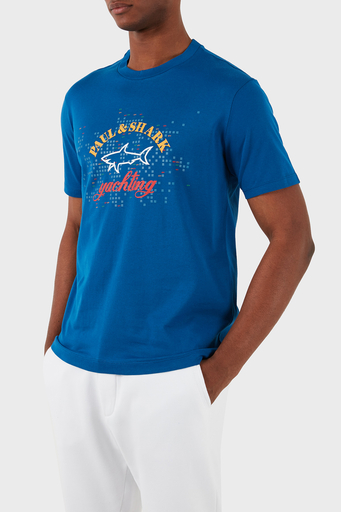 Paul & Shark Baskılı Bisiklet Yaka Regular Fit Erkek T Shirt 23411041 726 MAVİ