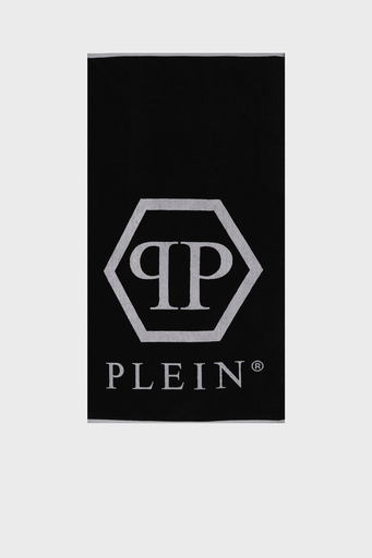 Philipp Plein Logolu % 100 Yumuşak Pamuklu Unisex Plaj Havlusu TMPP0199 SİYAH