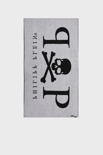 Philipp Plein Logolu % 100 Yumuşak Pamuklu Unisex Plaj Havlusu TMPP0299 SİYAH