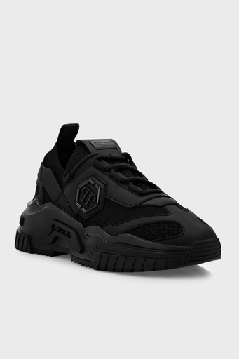 Philipp Plein Logolu Kalın Tabanlı Sneaker Erkek Ayakkabı FACS USC0399 PTE003N 0202 SİYAH-SİYAH