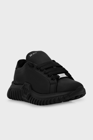 Philipp Plein - Philipp Plein Logolu Kalın Tabanlı Sneaker Erkek Ayakkabı SACS USC0413 PLE008N 02 SİYAH (1)