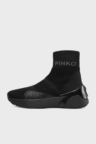 Pinko - Pinko Kalın Tabanlı Bilekli Sneaker Bayan Ayakkabı 101785 A15G Z99 SİYAH (1)