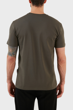 Plein Sport - Plein Sport Logolu Bisiklet Yaka Pamuklu Erkek T Shirt TIPS108TN32 HAKİ (1)
