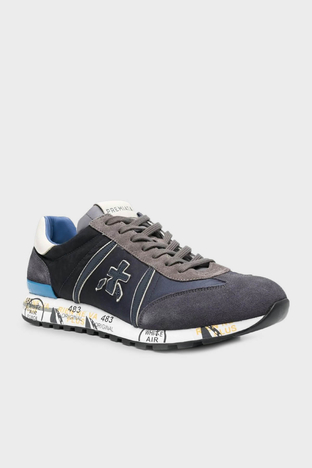 Premiata - Premiata Baskılı Sneaker Erkek Ayakkabı LUCY 5902 MAVİ-GRİ (1)