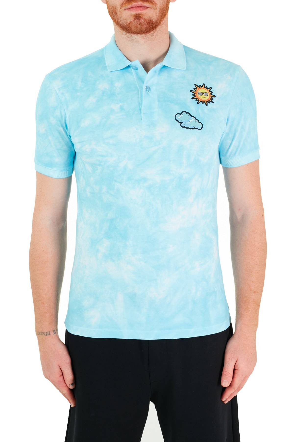 Ruck Maul Pamuklu Düğmeli T Shirt Erkek Polo RMM01000725 MAVİ