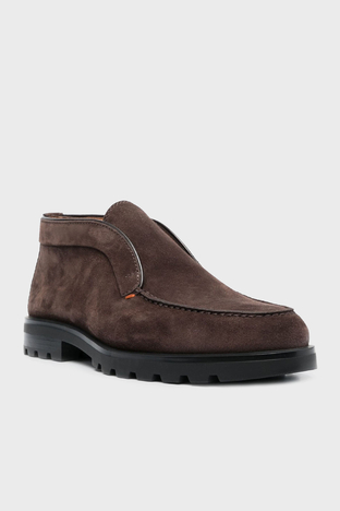 Santoni - Santoni Hakiki Deri Süet Erkek Bot MGDC17823NEOBSEYT50 KAHVE (1)