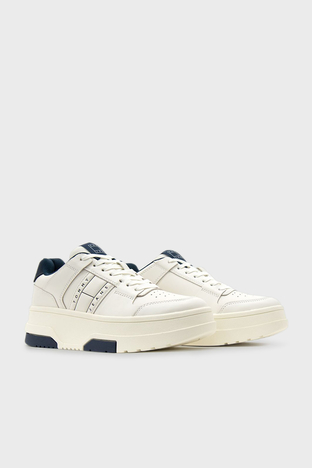 Tommy Hilfiger - Tommy Hilfiger Deri Platform Sneaker Bayan Ayakkabı EN0EN02592 YBI BEYAZ (1)