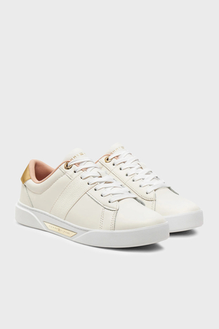 Tommy Hilfiger - Tommy Hilfiger Deri Sneaker Bayan Ayakkabı FW0FW07998 YBH BEYAZ (1)