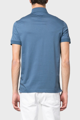 Tommy Hilfiger Logolu % 100 Pamuk Slim Fit Erkek Polo T Shirt MW0MW30758 DBX MAVİ
