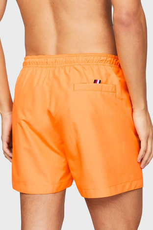 Tommy Hilfiger - Tommy Hilfiger Logolu Deniz Şortu Belden Bağlamalı Cepli Erkek Mayo Short UM0UM03286 SGQ ORANGE (1)