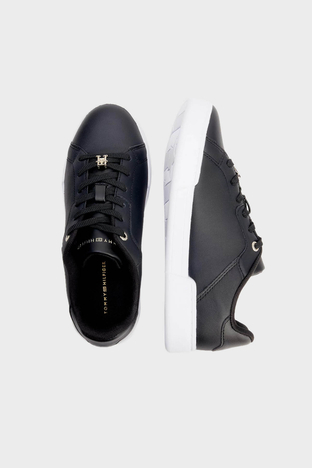 Tommy Hilfiger - Tommy Hilfiger Logolu Sneaker Bayan Ayakkabı FW0FW07116 BDS SİYAH (1)