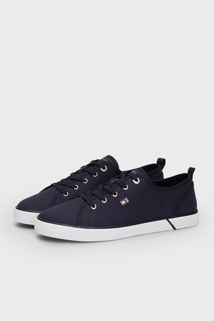 Tommy Hilfiger - Tommy Hilfiger Logolu Sneaker Bayan Ayakkabı FW0FW08063 DW6 LACİVERT (1)