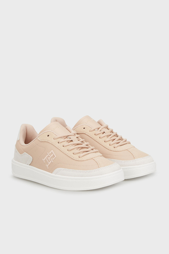 Tommy Hilfiger Logolu Süet Sneaker Bayan Ayakkabı FW0FW08186 TRY PEMBE