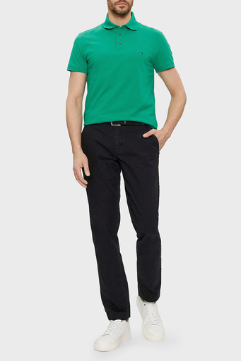 Tommy Hilfiger Organik Pamuklu Slim Fit Erkek Polo Yaka T Shirt MW0MW17771 L4B YEŞİL