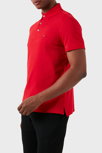 Tommy Hilfiger Organik Pamuklu Slim Fit Erkek Polo Yaka T Shirt MW0MW17771 XLG KIRMIZI