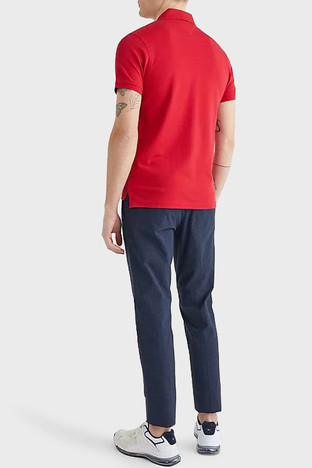 Tommy Hilfiger - Tommy Hilfiger Organik Pamuklu Slim Fit Erkek Polo Yaka T Shirt MW0MW17771 XND KIRMIZI (1)