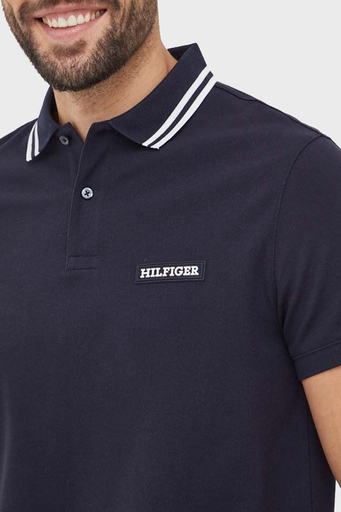 Tommy Hilfiger Pamuklu Regular Fit Erkek Polo Yaka T Shirt MW0MW33583 DW5 LACİVERT