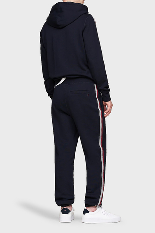 Tommy Hilfiger - Tommy Hilfiger Pamuklu Regular Fit Ribanalı Paça Jogger Spor Erkek Pantolon MW0MW35548 DW5 LACİVERT (1)