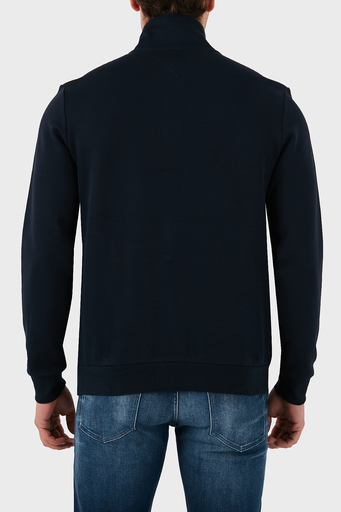 Tommy Hilfiger Pamuklu Regular Fit Yarım Fermuarlı Dik Yaka Erkek Sweat MW0MW36510 DW5 LACİVERT