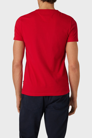 Tommy Hilfiger - Tommy Hilfiger Pamuklu Slim Fit Erkek T Shirt MW0MW34390 XLG KIRMIZI (1)