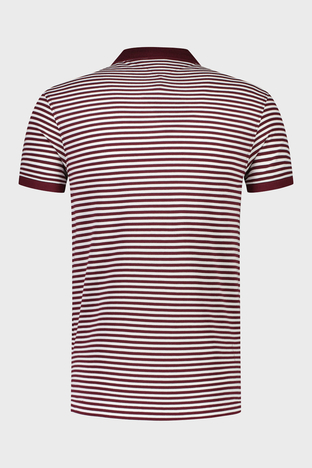 Tommy Hilfiger - Tommy Hilfiger Slim Fit Pamuklu Erkek Polo Yaka T Shirt MW0MW17771 0EX BORDO-BEYAZ (1)