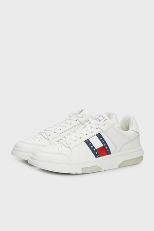 Tommy Jeans - Tommy Jeans Deri Sneaker Bayan Ayakkabı EN0EN02576 YBL BEYAZ (1)