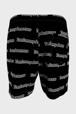 Tommy Jeans - Tommy Jeans Logolu Deniz Şortu Belden Bağlamalı Cepli Erkek Mayo Short UM0UM03150 0GN SİYAH (1)