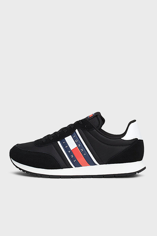 Tommy Hilfiger - Tommy Jeans Logolu Sneaker Erkek Ayakkabı EM0EM01351 BDS SİYAH (1)