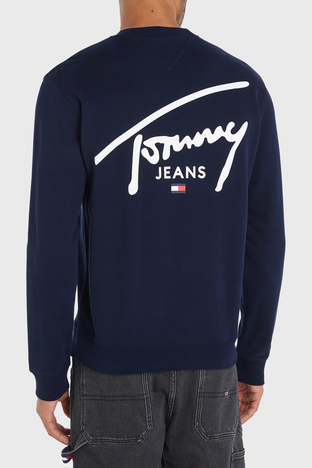 Tommy Jeans - Tommy Jeans Pamuklu Bisiklet Yaka Erkek Sweat DM0DM19230 C1G LACİVERT (1)