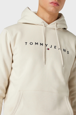 Tommy Jeans - Tommy Jeans Pamuklu Regular Fit Kapüşonlu Erkek Sweat DM0DM17985 ACG BEJ (1)
