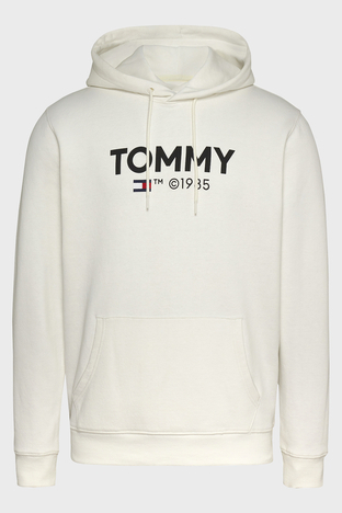 Tommy Jeans - Tommy Jeans Pamuklu Regular Fit Kapüşonlu Erkek Sweat DM0DM18864 YBH BEYAZ (1)