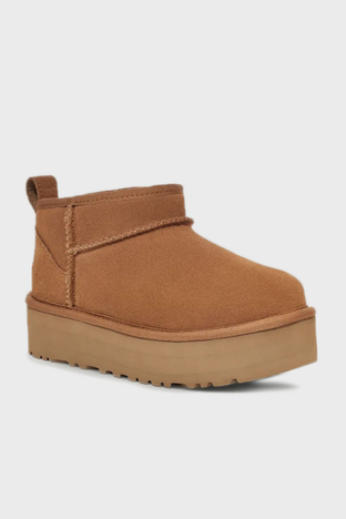 UGG - Ugg Hakiki Deri Logolu Kürklü Bayan Bot 1157791B TABA (1)