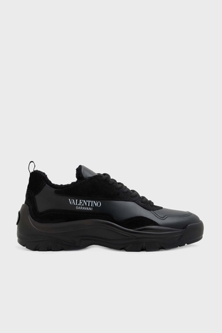 Valentino Garavani - Valentino Garavani Deri Sneaker Erkek Ayakkabı 3Y2S0B17IZA N01 SİYAH