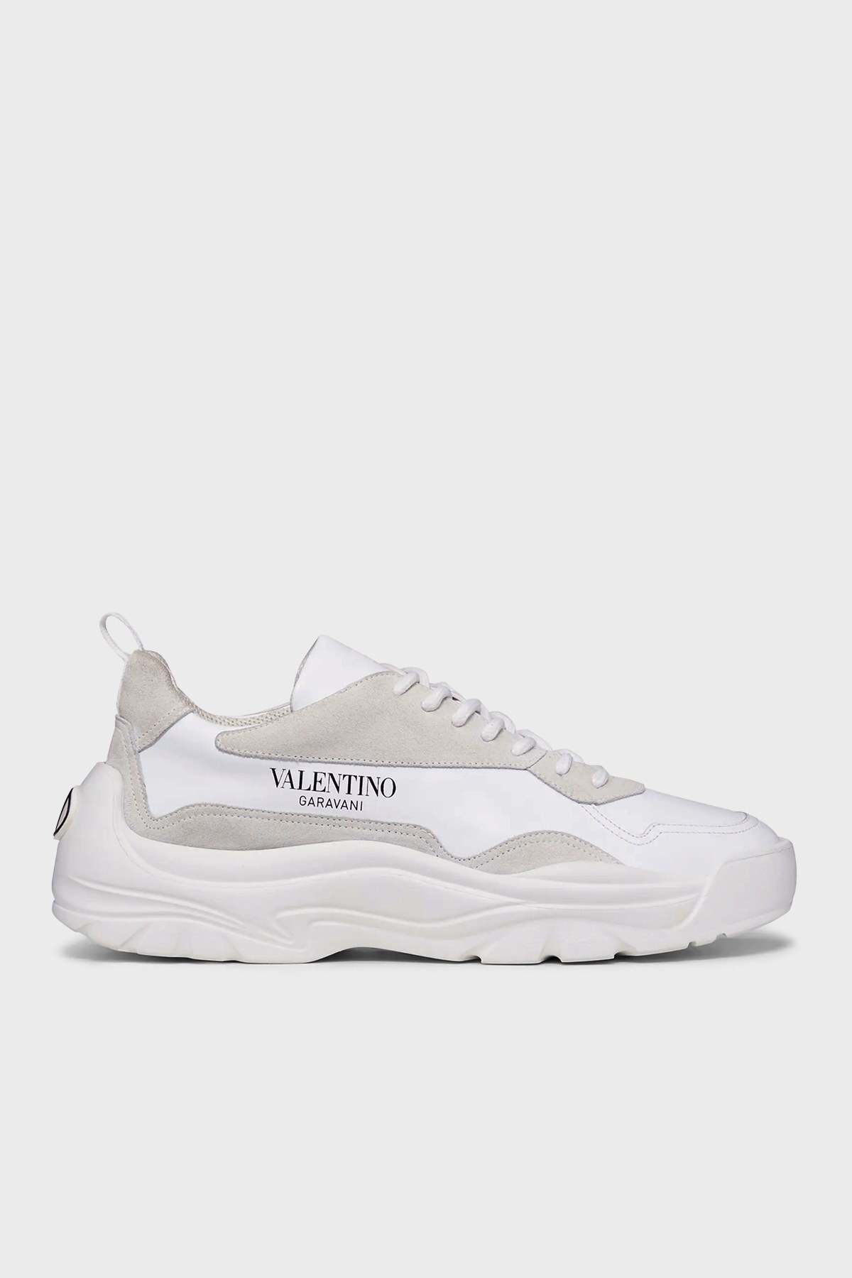 Valentino Hakiki Deri Sneaker Erkek Ayakkabı XY2S0B17VRN0BO BEYAZ-GRİ