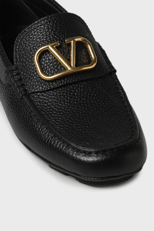 Valentino Garavani - Valentino Garavani Logolu Hakiki Deri Loafer Erkek Ayakkabı 2Y2S0G30YST 0NO SİYAH (1)