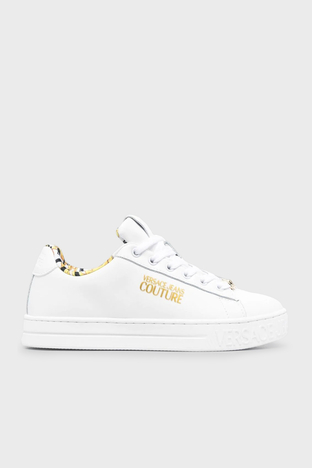 Versace Jeans Couture - Versace Jeans Couture Hakiki Deri Sneaker Bayan Ayakkabı 74VA3SKL ZP236 003 BEYAZ