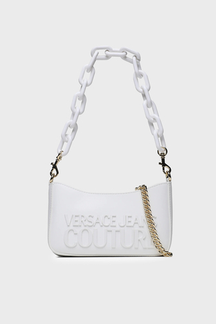 Versace Jeans Couture - Versace Jeans Couture Logolu Çıkarılabilir Omuz Askılı Bayan Çanta 74VA4BH8 ZS613 003 BEYAZ