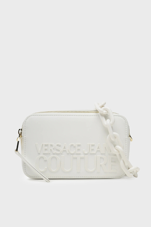 Versace Jeans Couture - Versace Jeans Couture Logolu Çıkarılabilir Uzatma Askılı Bayan Çanta 74VA4BH3 ZS613 003 BEYAZ