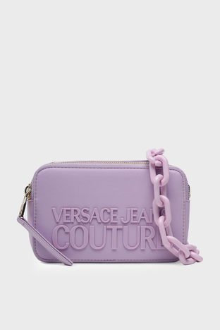 Versace Jeans Couture - Versace Jeans Couture Logolu Çıkarılabilir Uzatma Askılı Bayan Çanta 74VA4BH3 ZS613 302 LİLA