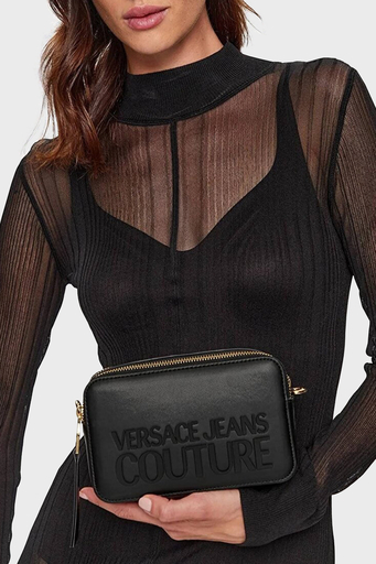 Versace Jeans Couture Logolu Çıkarılabilir Uzatma Askılı Bayan Çanta 74VA4BH3 ZS613 899 SİYAH