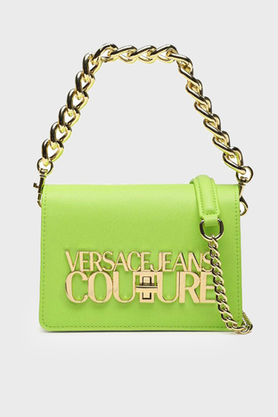 Versace Jeans Couture - Versace Jeans Couture Logolu Çıkarılabilir Zincir Askılı Bayan Çanta 74VA4BL3 ZS467 110 YEŞİL
