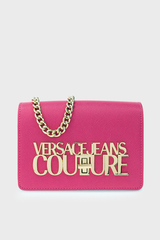 Versace Jeans Couture - Versace Jeans Couture Logolu Çıkarılabilir Zincir Askılı Bayan Çanta 74VA4BL3 ZS467 406 FUŞYA